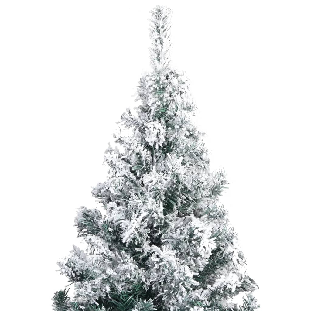 Artificial Christmas Tree with flocked snow, green PVC, 300 cm, showcasing lifelike branches, affordable quality decoration.