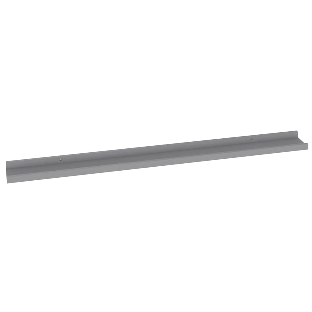 Wall Shelves 2 pcs Grey 100x9x3 cm