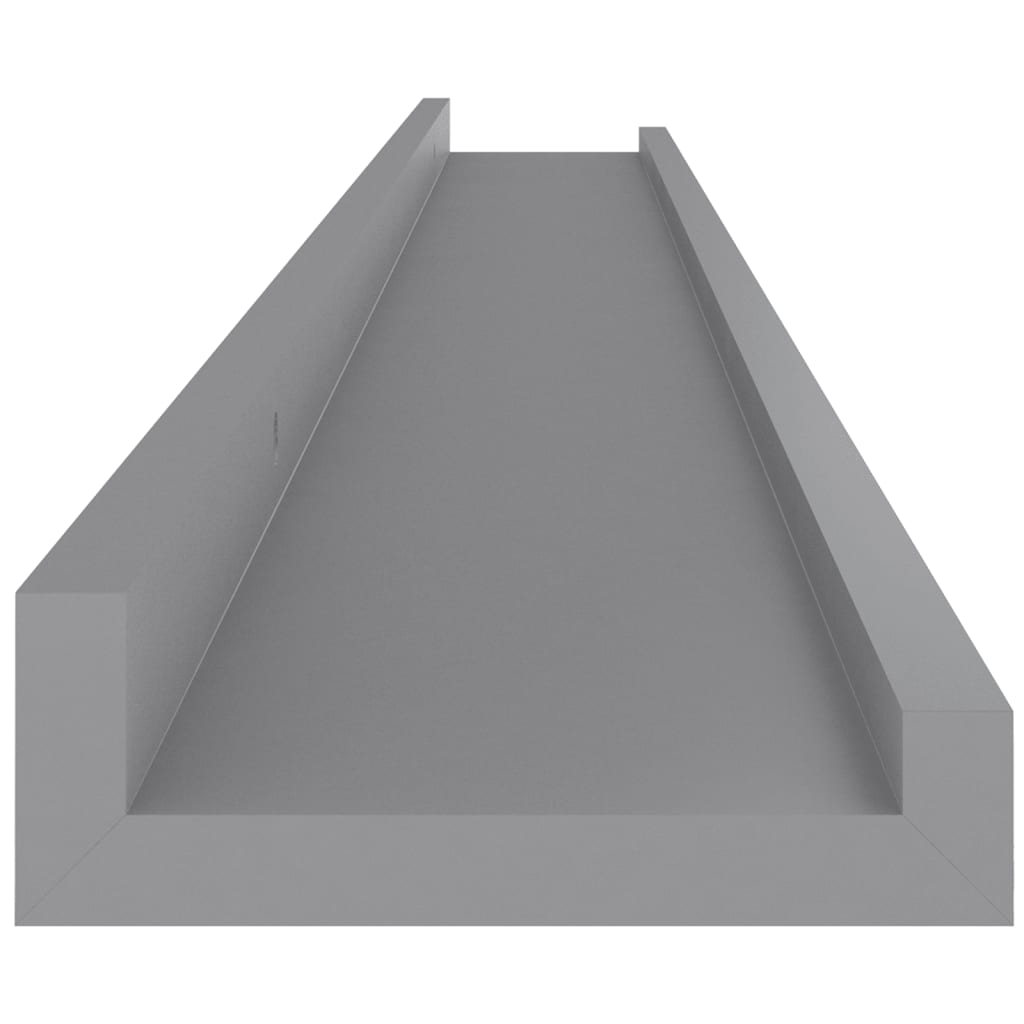 Wall Shelves 2 pcs Grey 100x9x3 cm