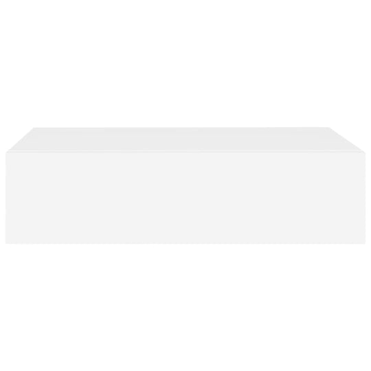 Wall-mounted Drawer Shelf White 40x23.5x10cm MDF