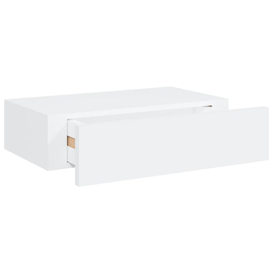 Wall-mounted Drawer Shelf White 40x23.5x10cm MDF