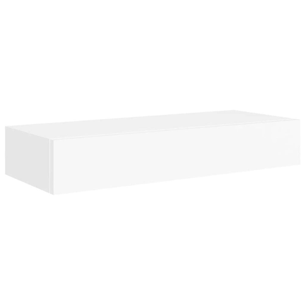 Wall-mounted Drawer Shelf White 60x23.5x10 cm MDF