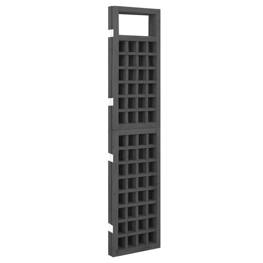 4-Panel Room Divider/Trellis Solid Fir Wood Black 161x180 cm