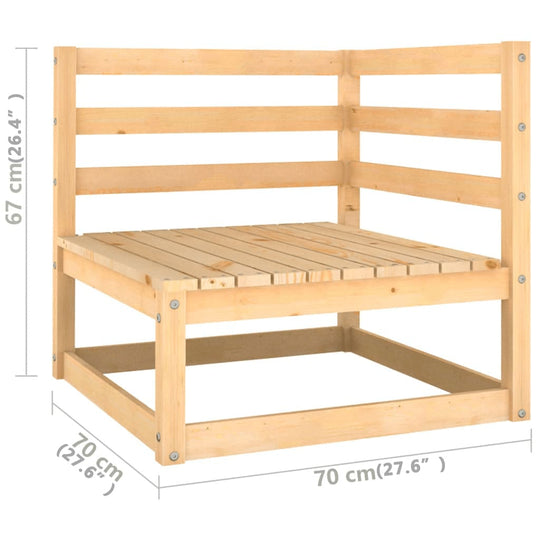 10 Piece Garden Lounge Set with Cushions Solid Pinewood