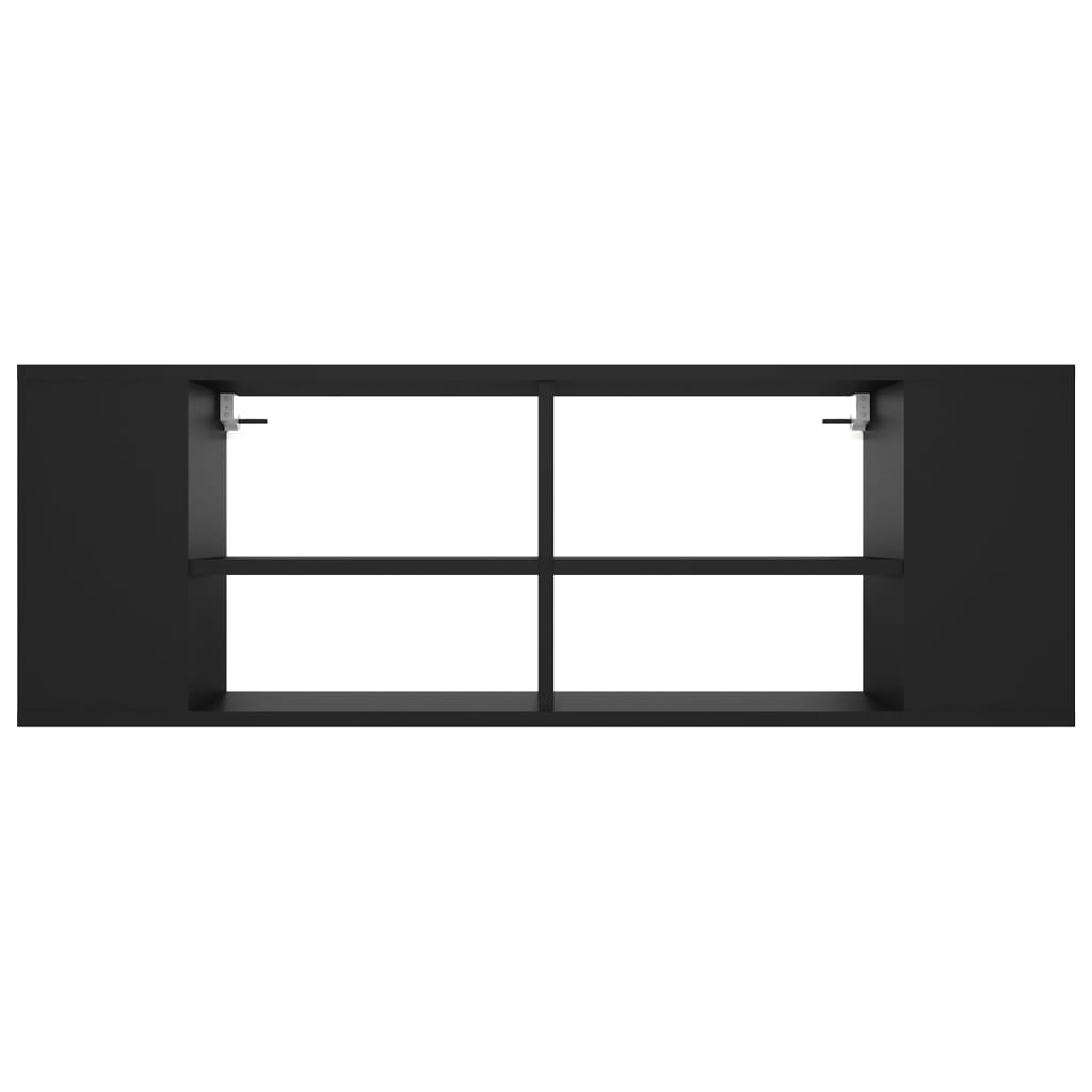 Wall-Mounted TV Cabinet Black 102x35x35 cm Engineered Wood