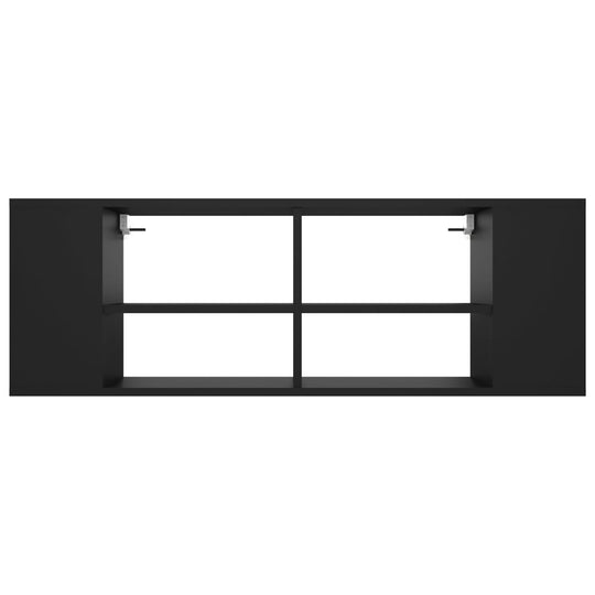 Wall-Mounted TV Cabinet Black 102x35x35 cm Engineered Wood