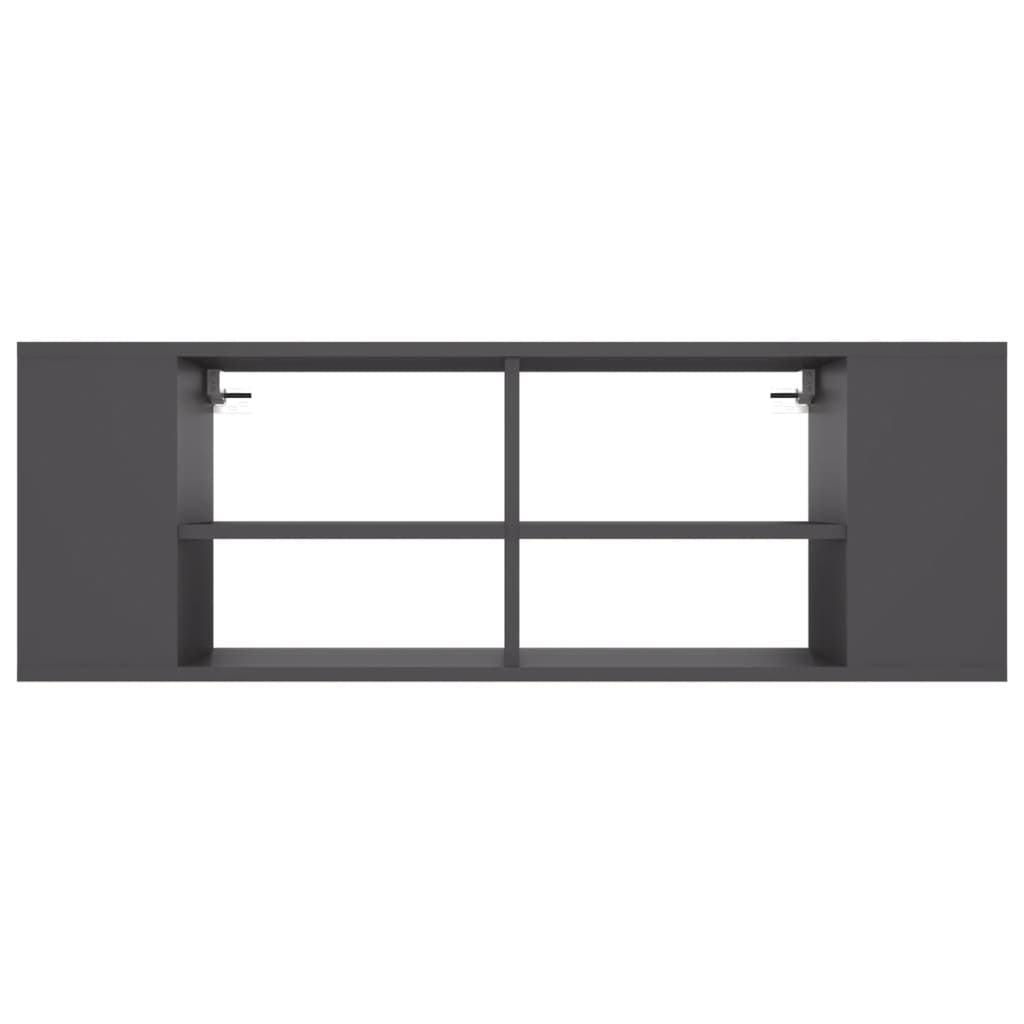 Wall-Mounted TV Cabinet Grey 102x35x35 cm Engineered Wood