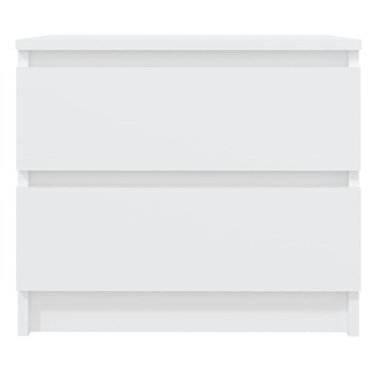 Bed Cabinet White 50x39x43.5 cm Engineered Wood