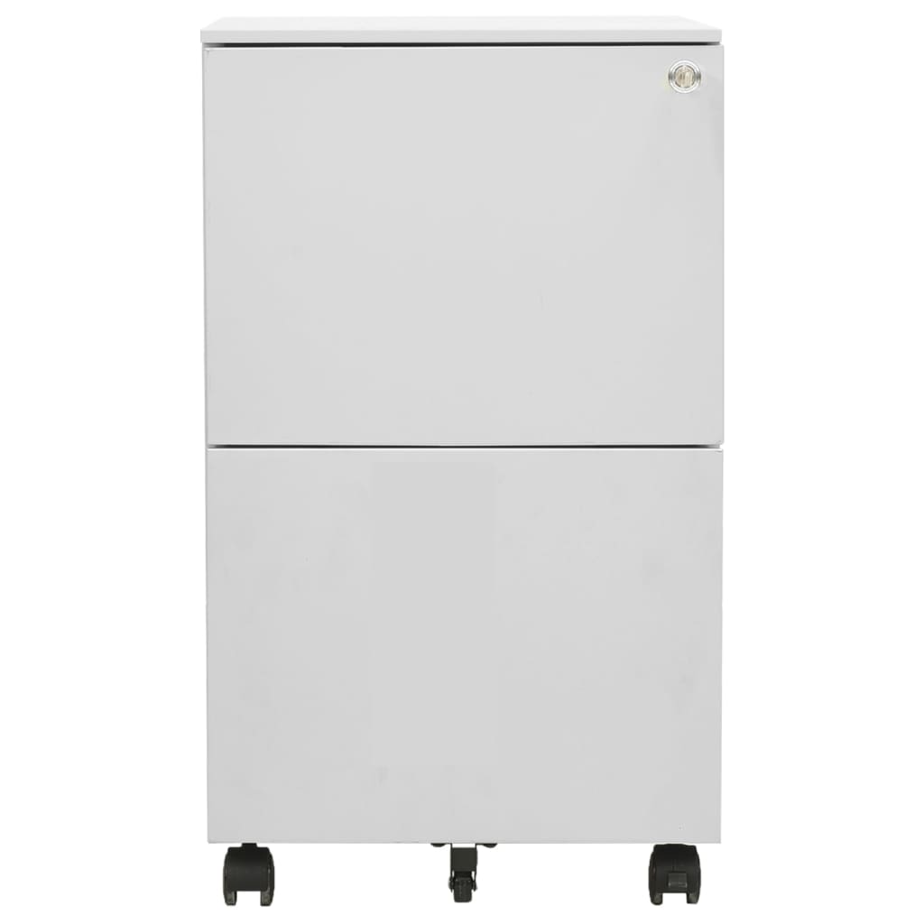 Mobile File Cabinet Light Grey 39x45x67 cm Steel