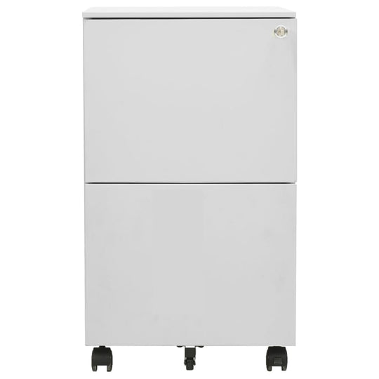 Mobile File Cabinet Light Grey 39x45x67 cm Steel