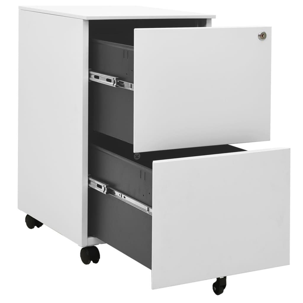 Mobile File Cabinet Light Grey 39x45x67 cm Steel