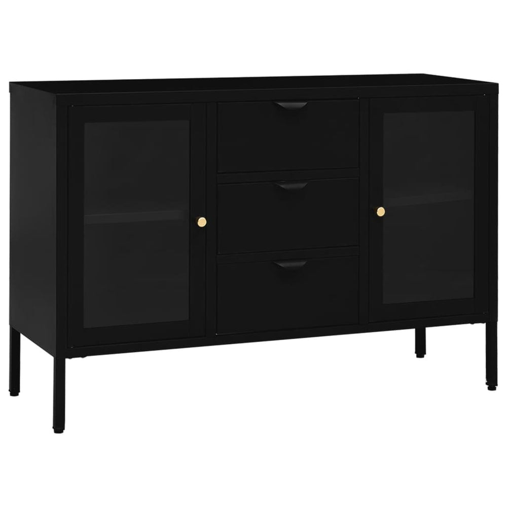 Sideboard 105X35X70 Cm Steel And Tempered Glass