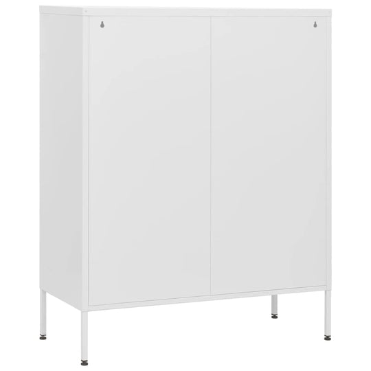 Chest of Drawers White 80x35x101.5 cm Steel