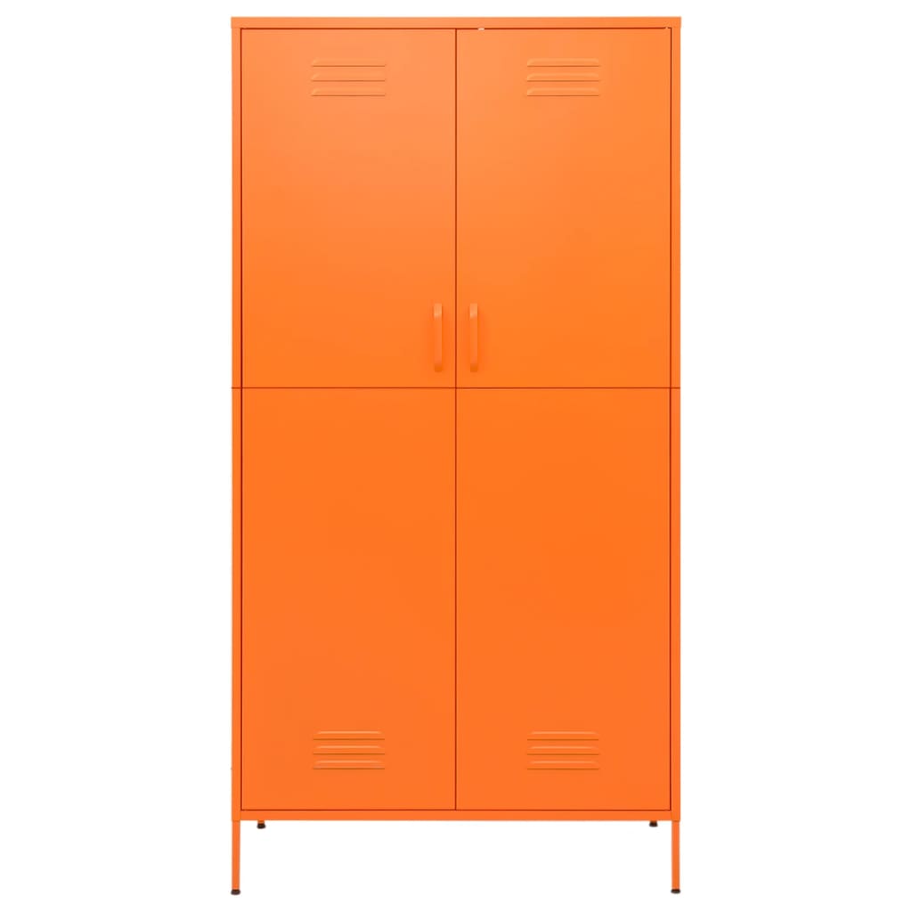 Wardrobe Orange 90x50x180 cm Steel