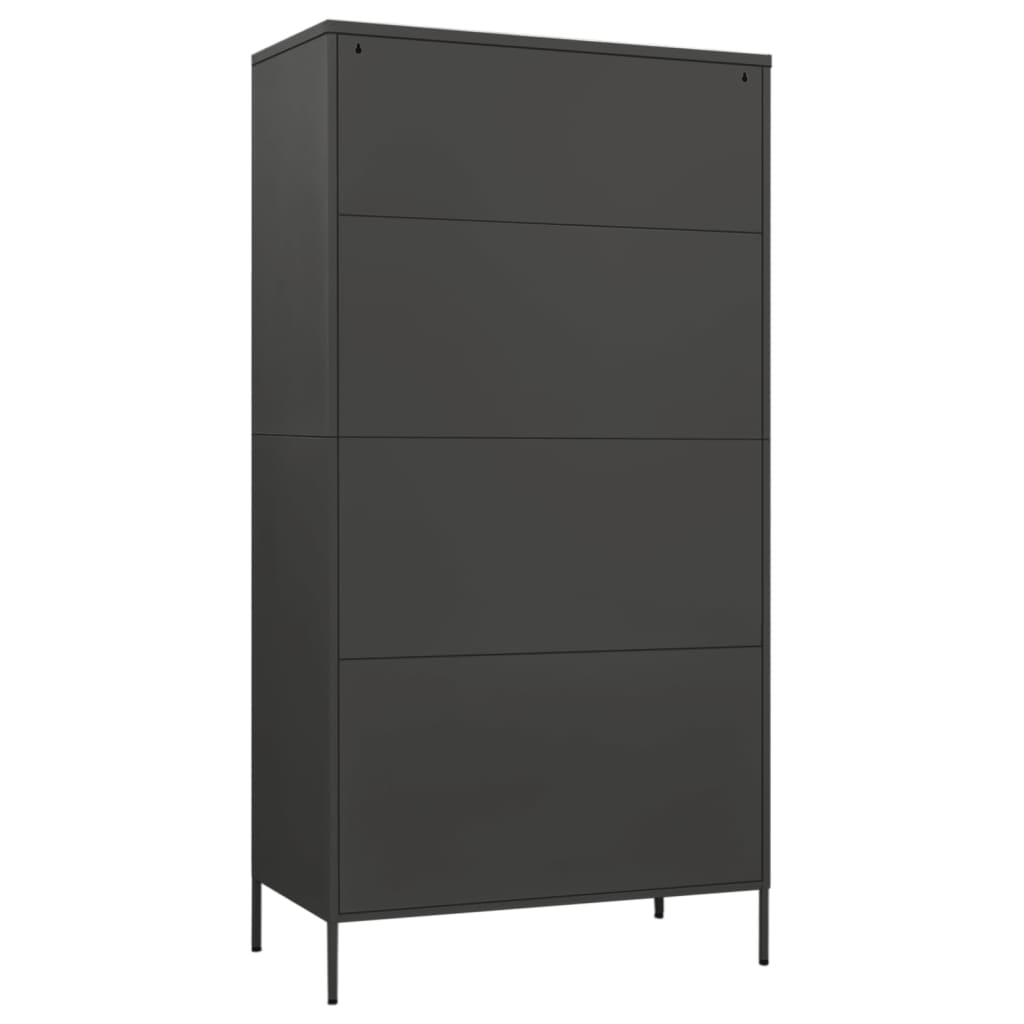 Wardrobe Anthracite 90x50x180 cm Steel