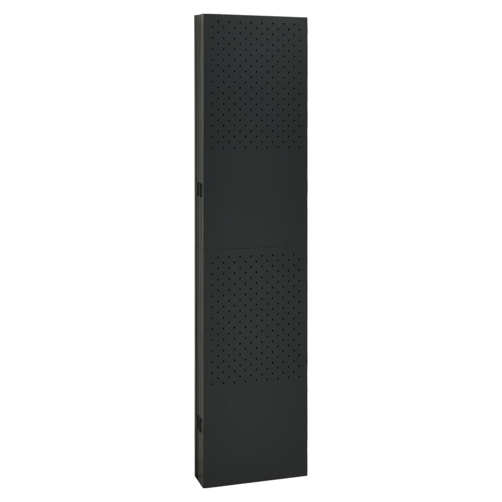 6-Panel Room Divider Black 240x180 cm Steel