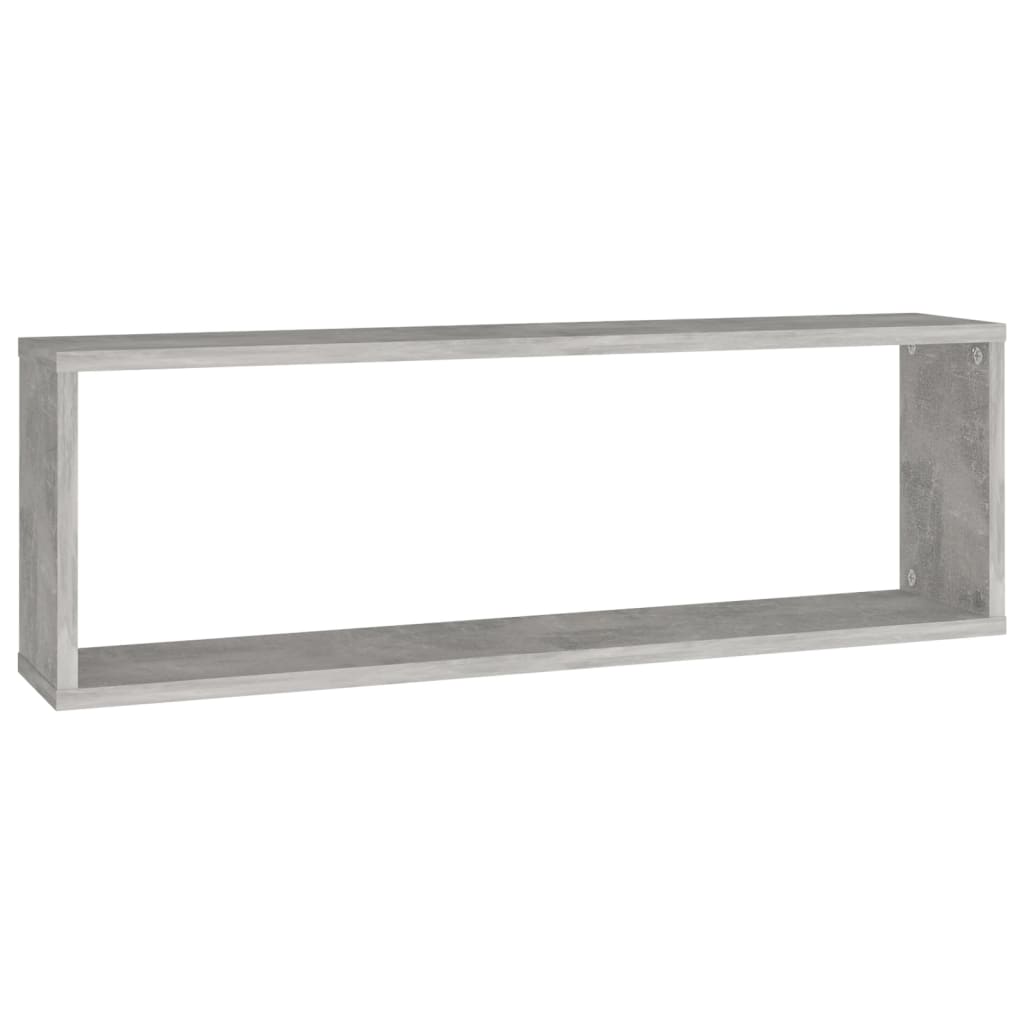 Wall Cube Shelves 6 pcs Concrete Grey 80x15x26.5 cm Engineered Wood