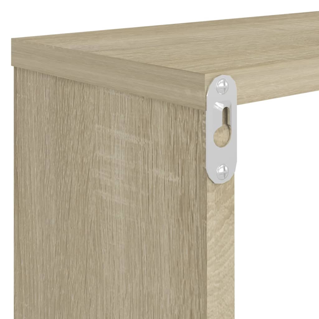 Wall Cube Shelves 6 pcs White&Sonoma Oak 80x15x26.5cm Engineered Wood