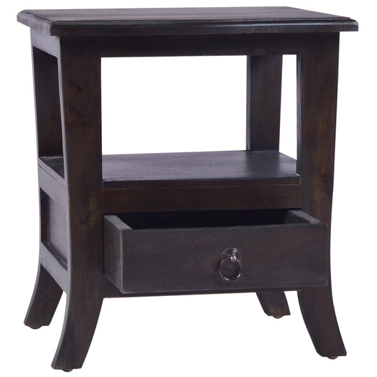 Bedside Cabinet Light Black 40x40x45 cm Solid Wood Mahogany