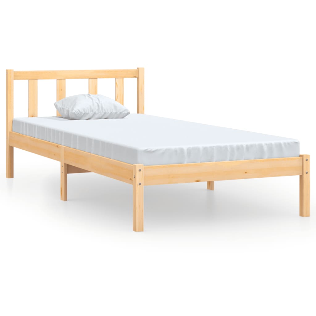 Bed Frame without Mattress Solid Wood 90x190 cm