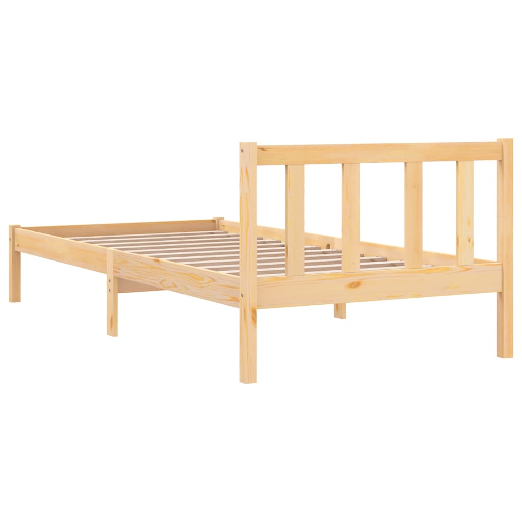 Bed Frame without Mattress Solid Wood 90x190 cm