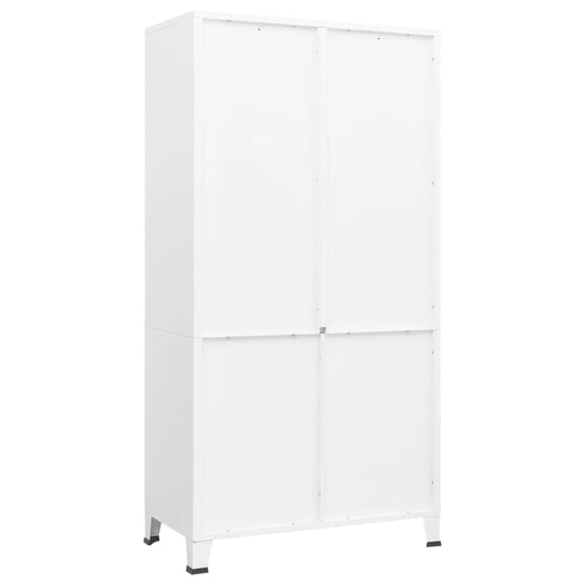 Industrial Wardrobe White 90x50x180 cm Metal