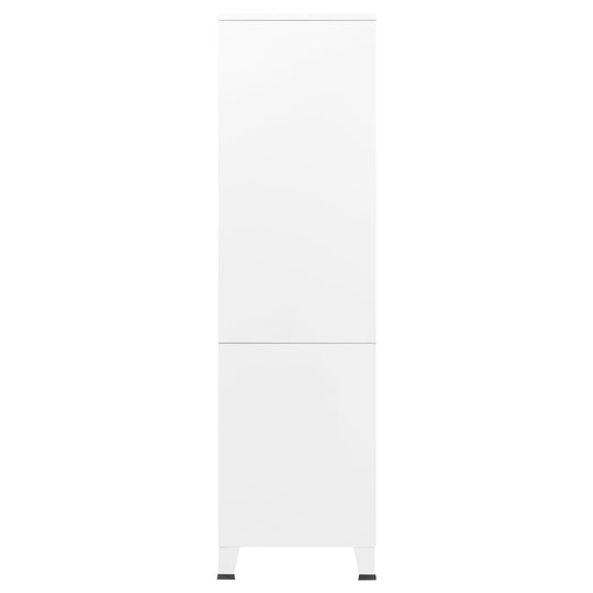 Industrial Wardrobe White 90x50x180 cm Metal