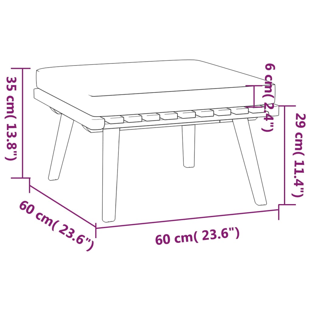 11 Piece Garden Lounge Set with Cushions Solid Wood Acacia