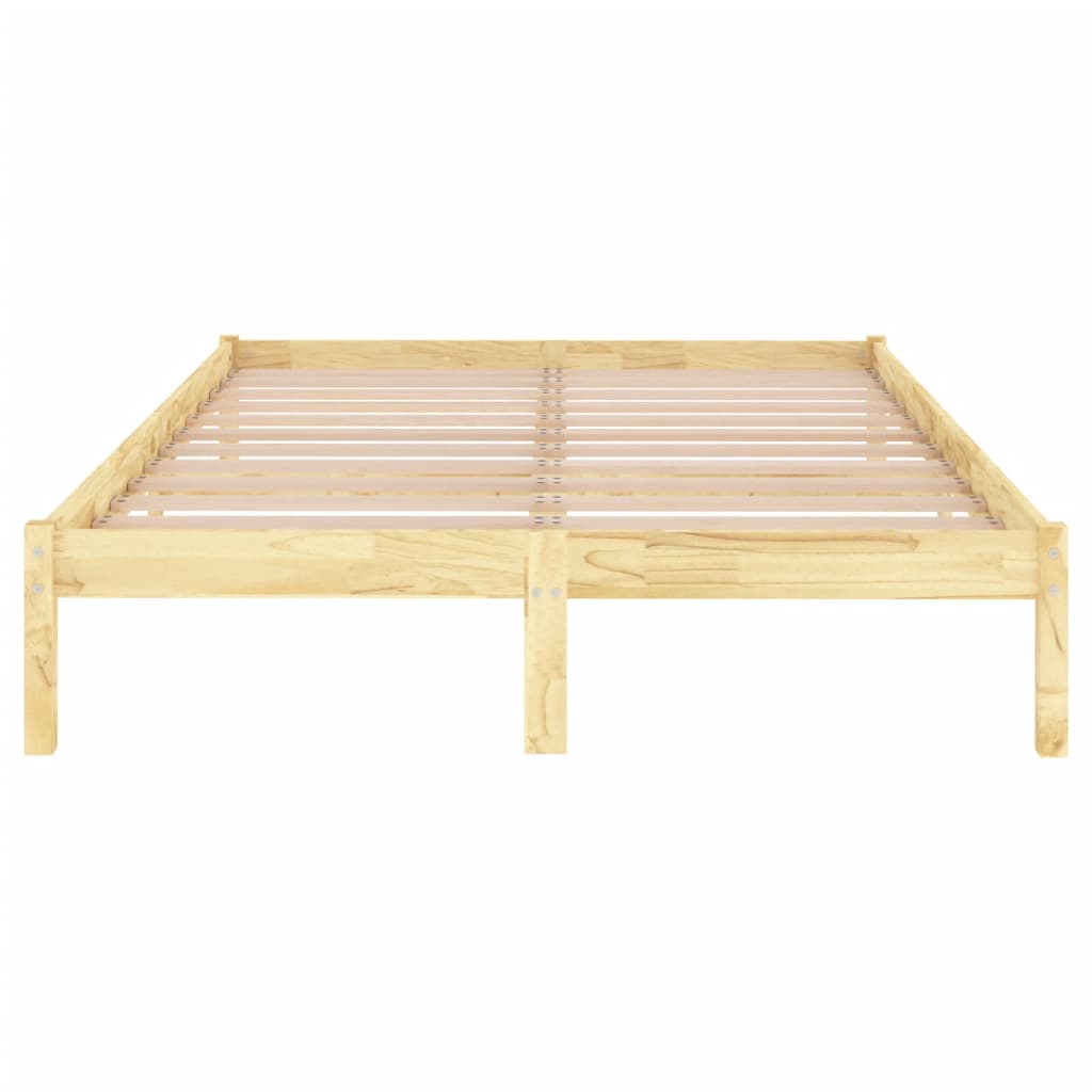 Bed Frame without Mattress Solid Wood 135x190 cm