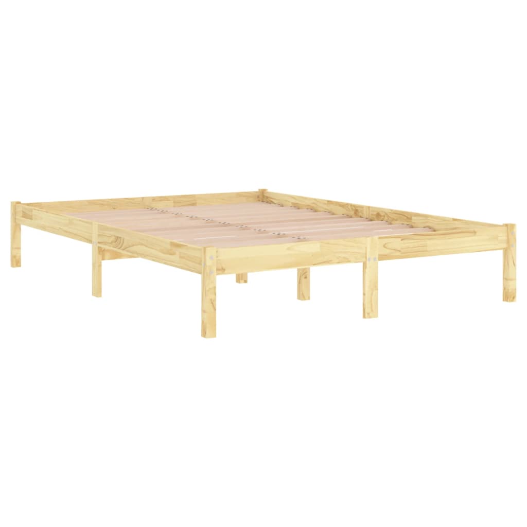 Bed Frame without Mattress Solid Wood 183x203 cm King