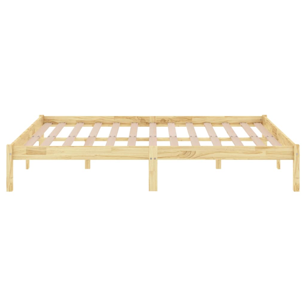 Bed Frame without Mattress Solid Wood 183x203 cm King