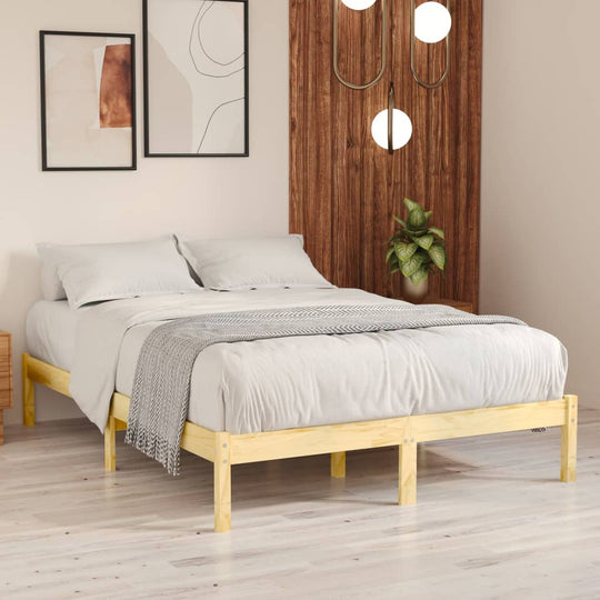 Bed Frame without Mattress Solid Wood 183x203 cm King