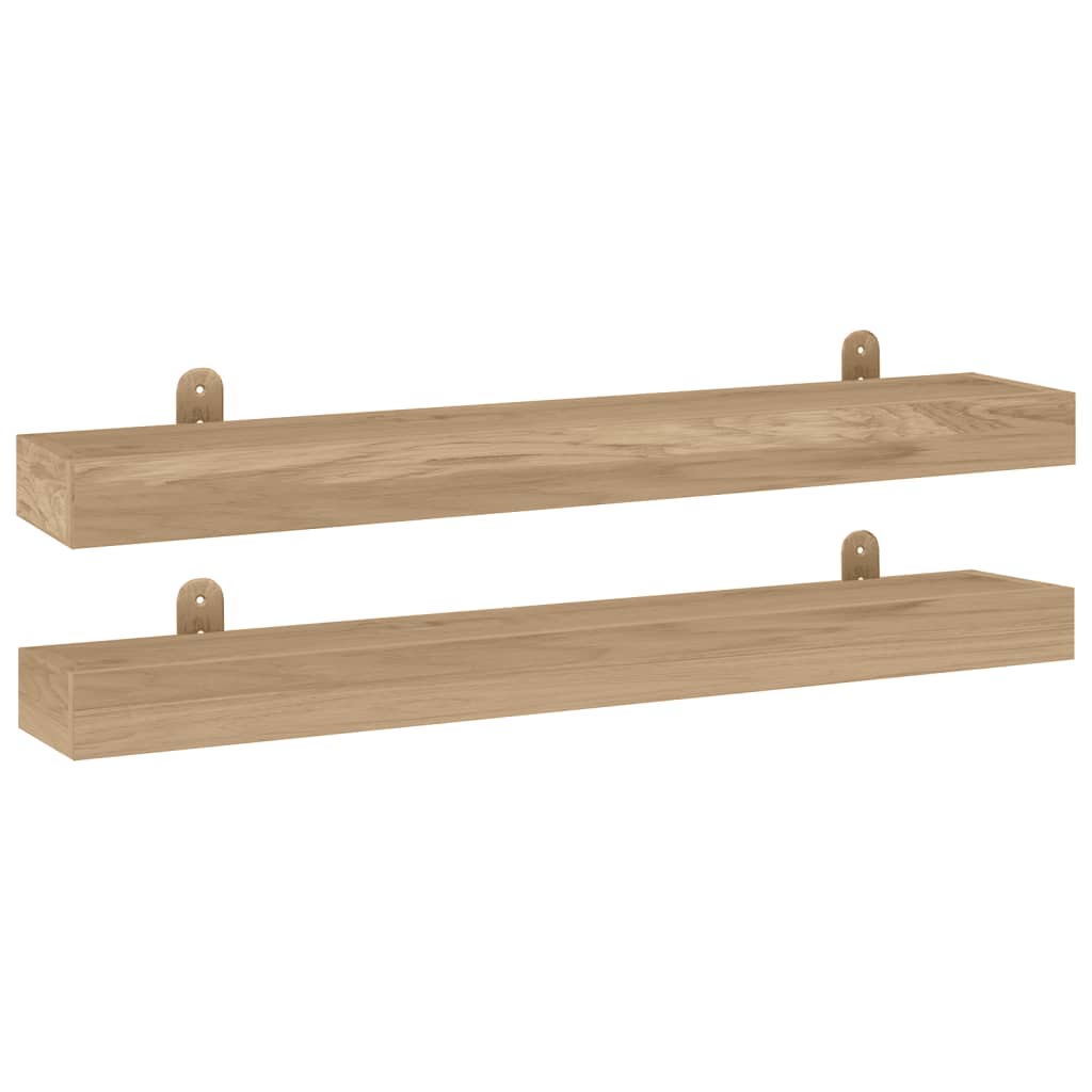 Wall Shelves 2 pcs 90x15x4 cm Solid Wood Teak