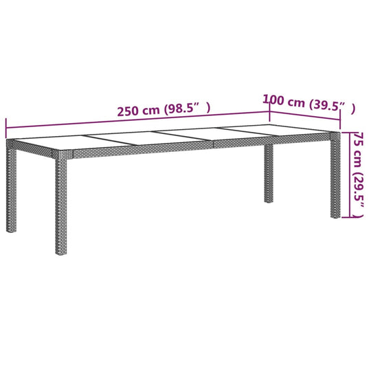 11 Piece Outdoor Dining Set with Cushions Poly Rattan Grey