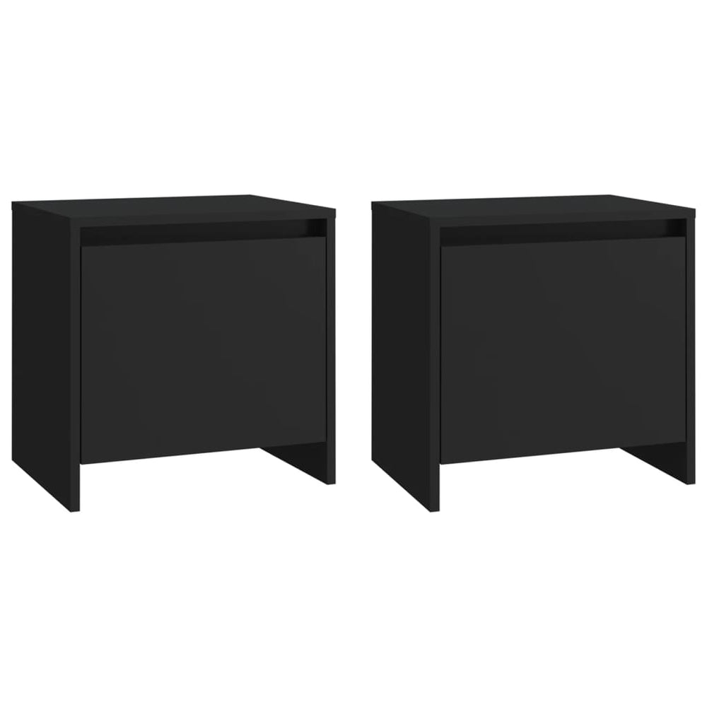 Bedside Cabinets 2 pcs Black 45x34x44.5 cm Engineered Wood