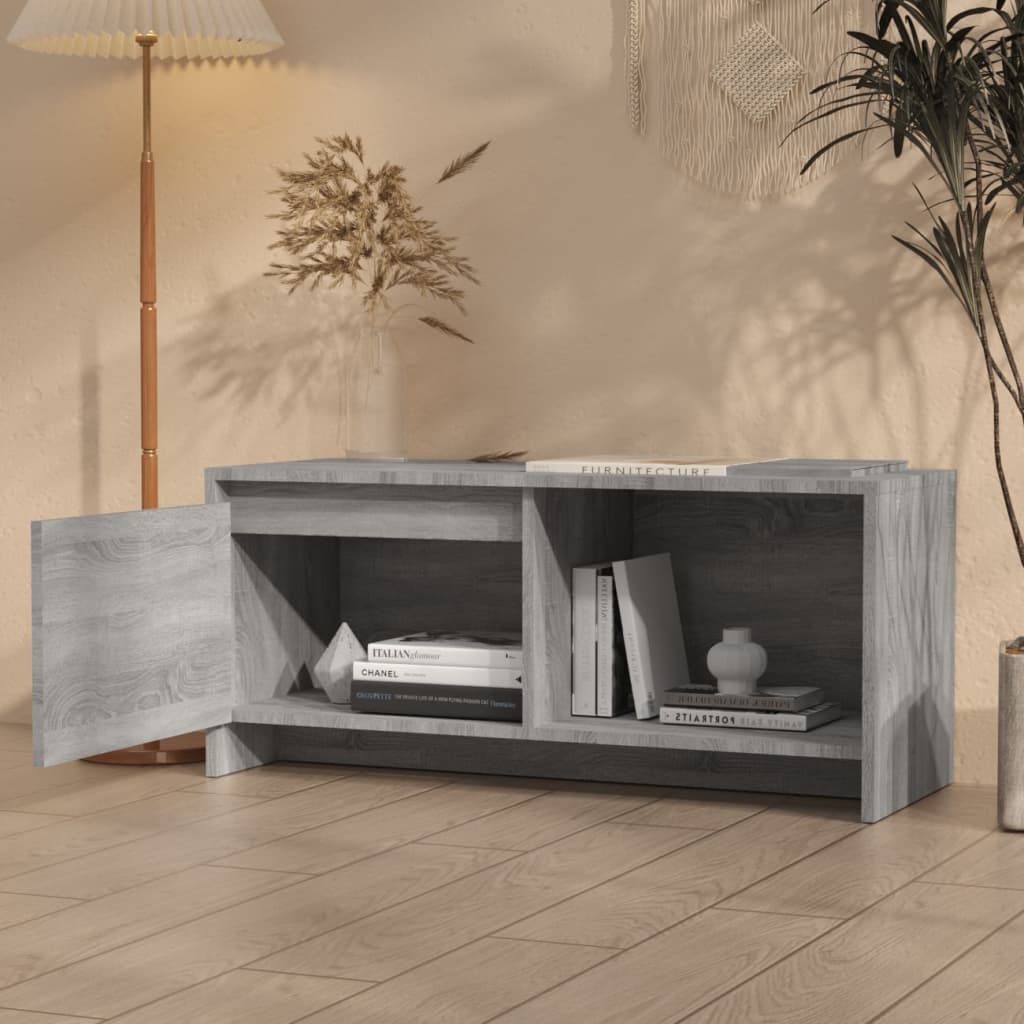 TV Cabinet Grey Sonoma 90x35x40 cm Engineered Wood