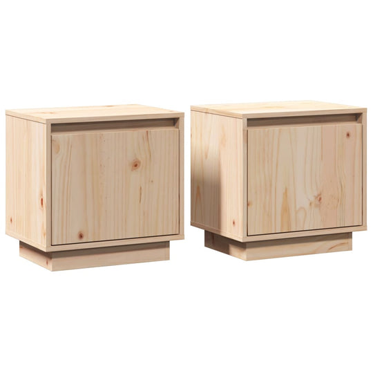 Affordable solid wood bedside cabinets 2 pcs 40x30x40 cm in pine, showcasing quality and value for modern room decor.