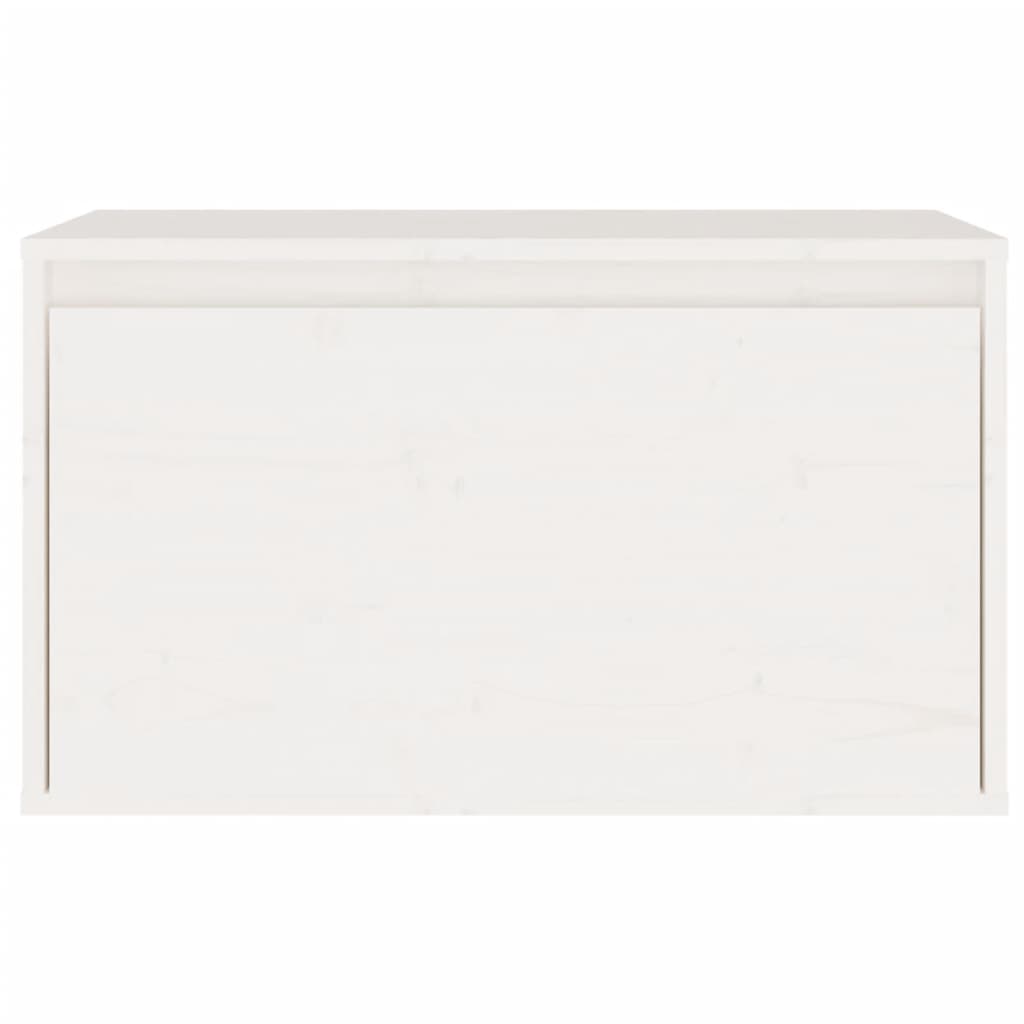 Wall Cabinet White 60x30x35 cm Solid Wood Pine