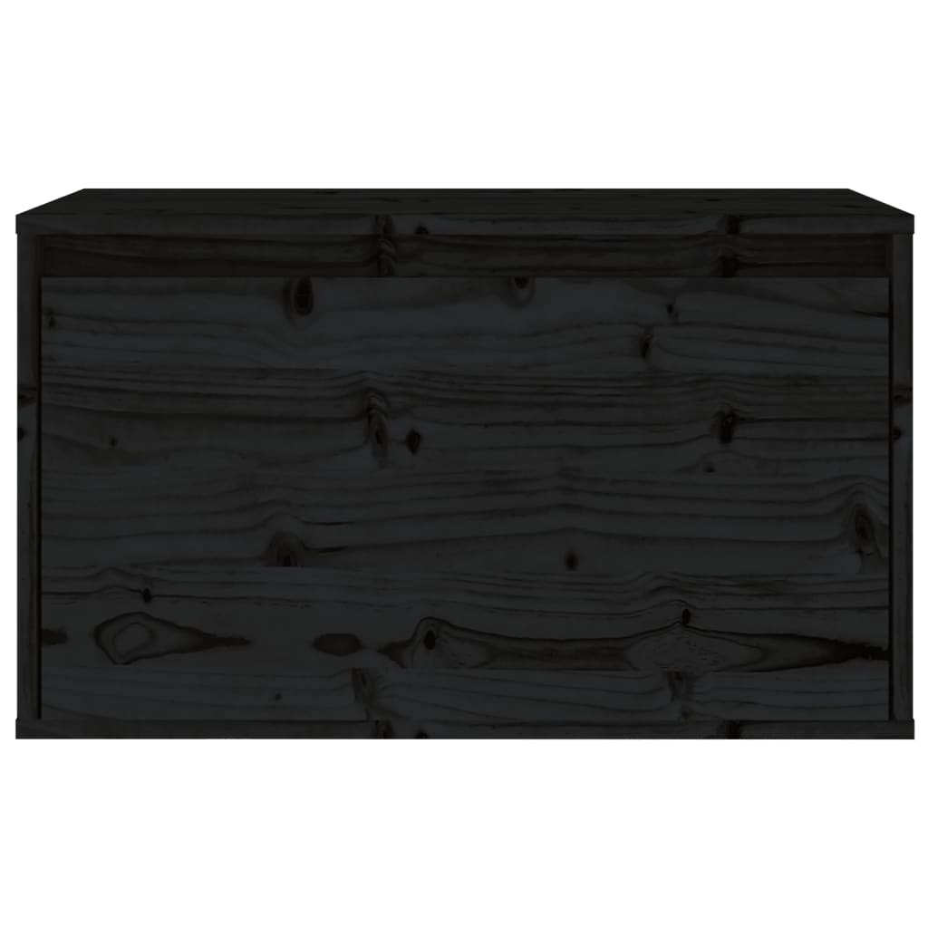 Wall Cabinet Black 60x30x35 cm Solid Wood Pine