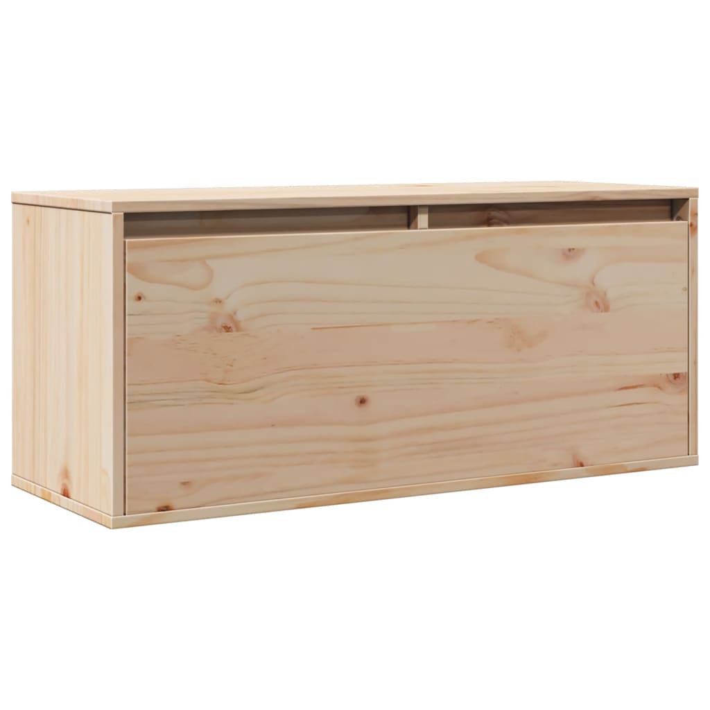 Wall Cabinet 80x30x35 cm Solid Wood Pine