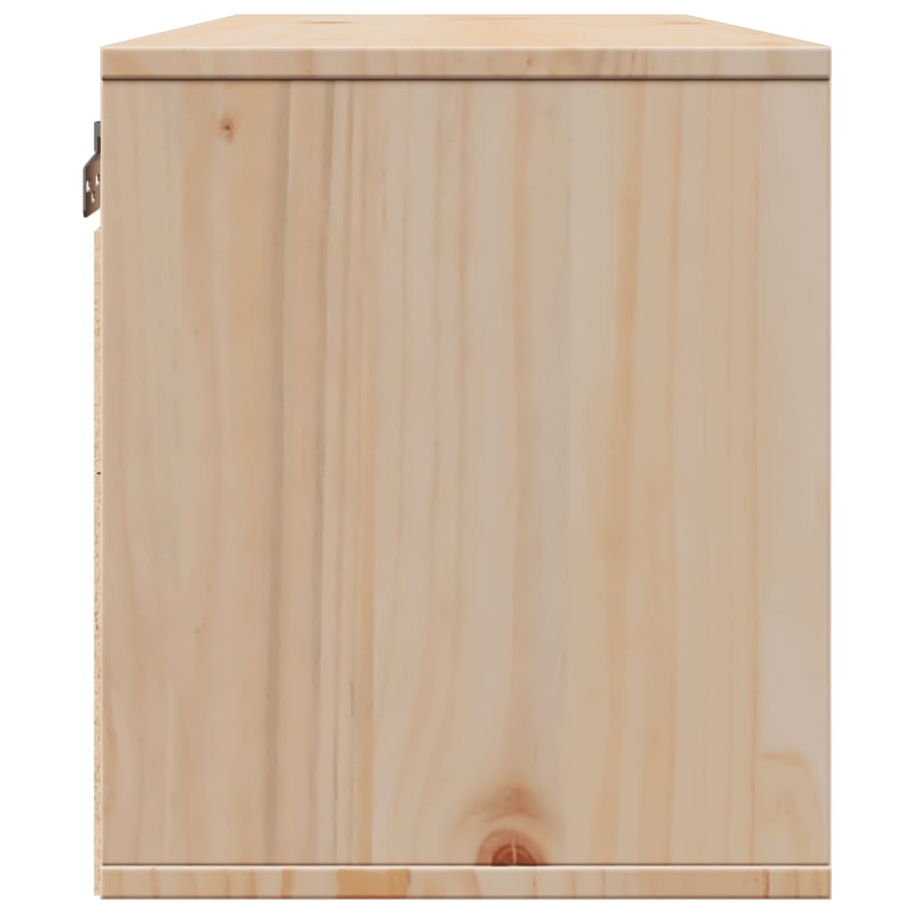 Wall Cabinet 80x30x35 cm Solid Wood Pine