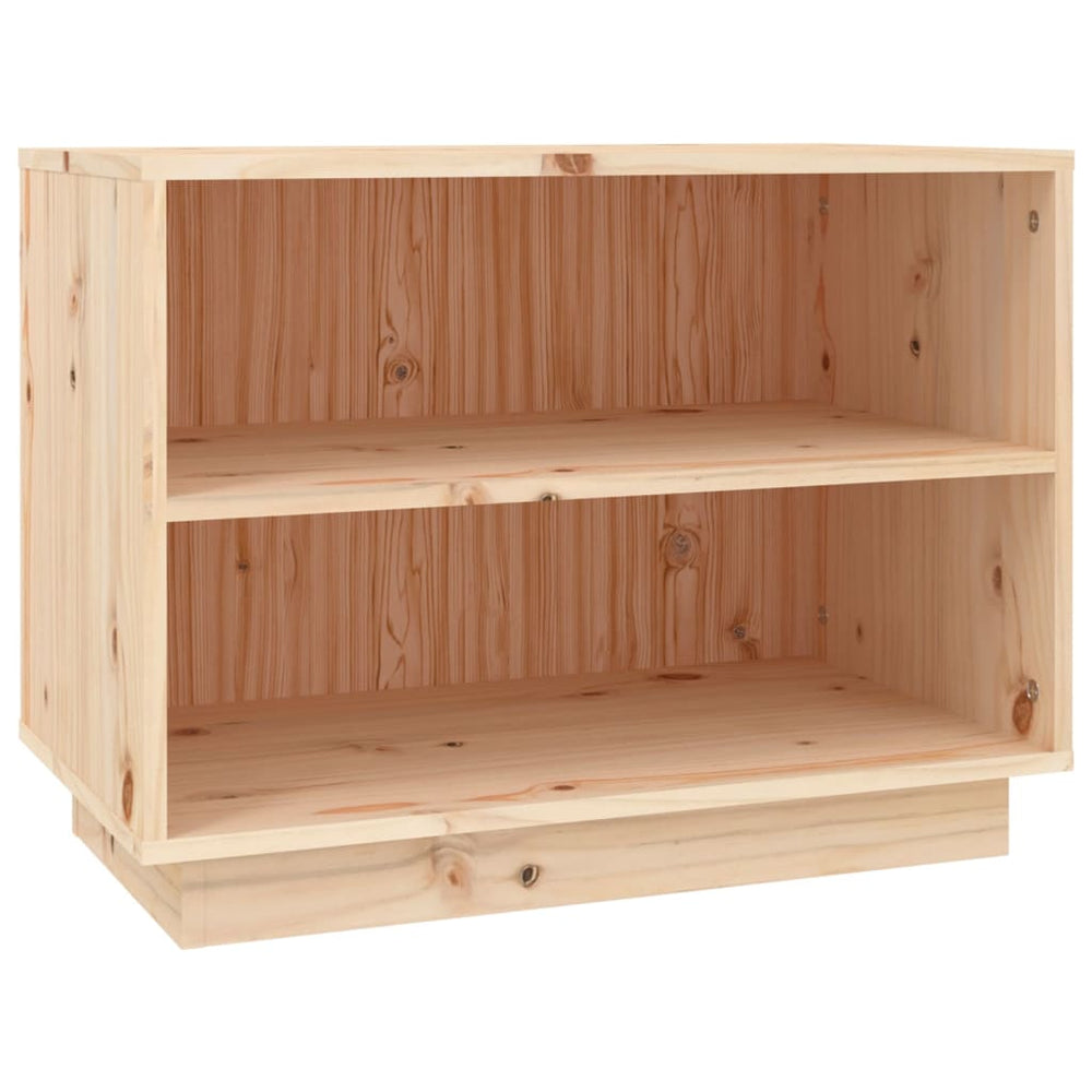 Affordable solid wood shoe cabinet 60x34x45 cm made of pine, offering quality storage for shoes with ample space and sturdy design.