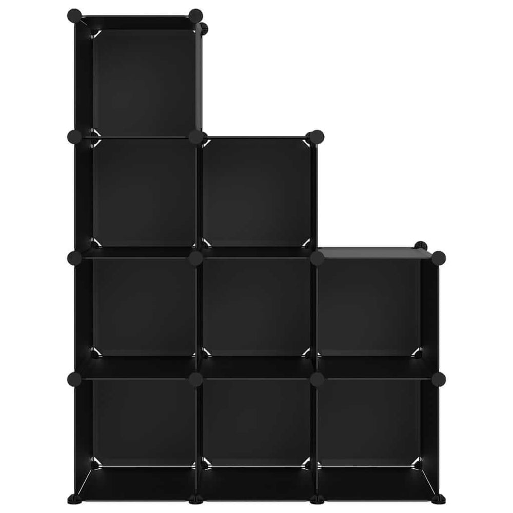 Affordable black storage cube organiser with 9 cubes, made of quality PP plastic. DIY, cheap solution for luxe home storage.