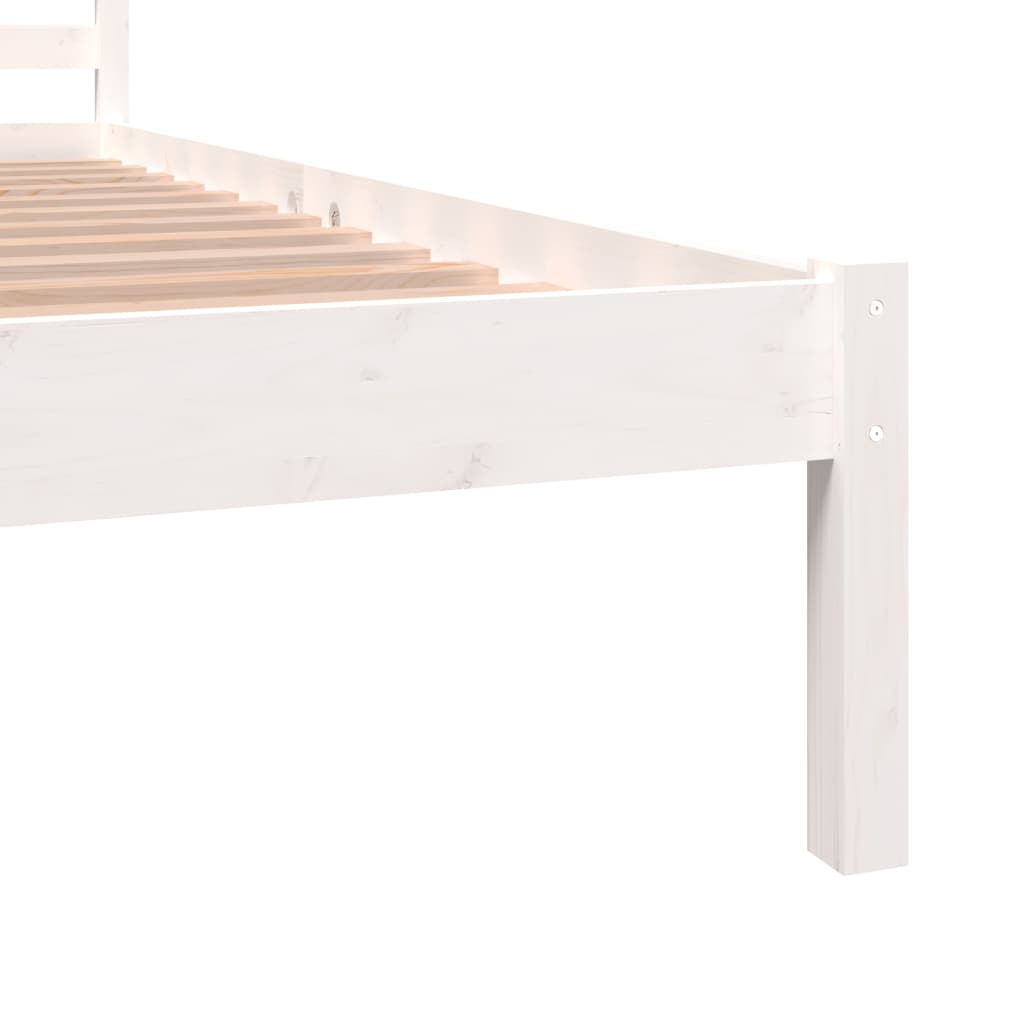 Bed Frame without Mattress White 135x190 cm