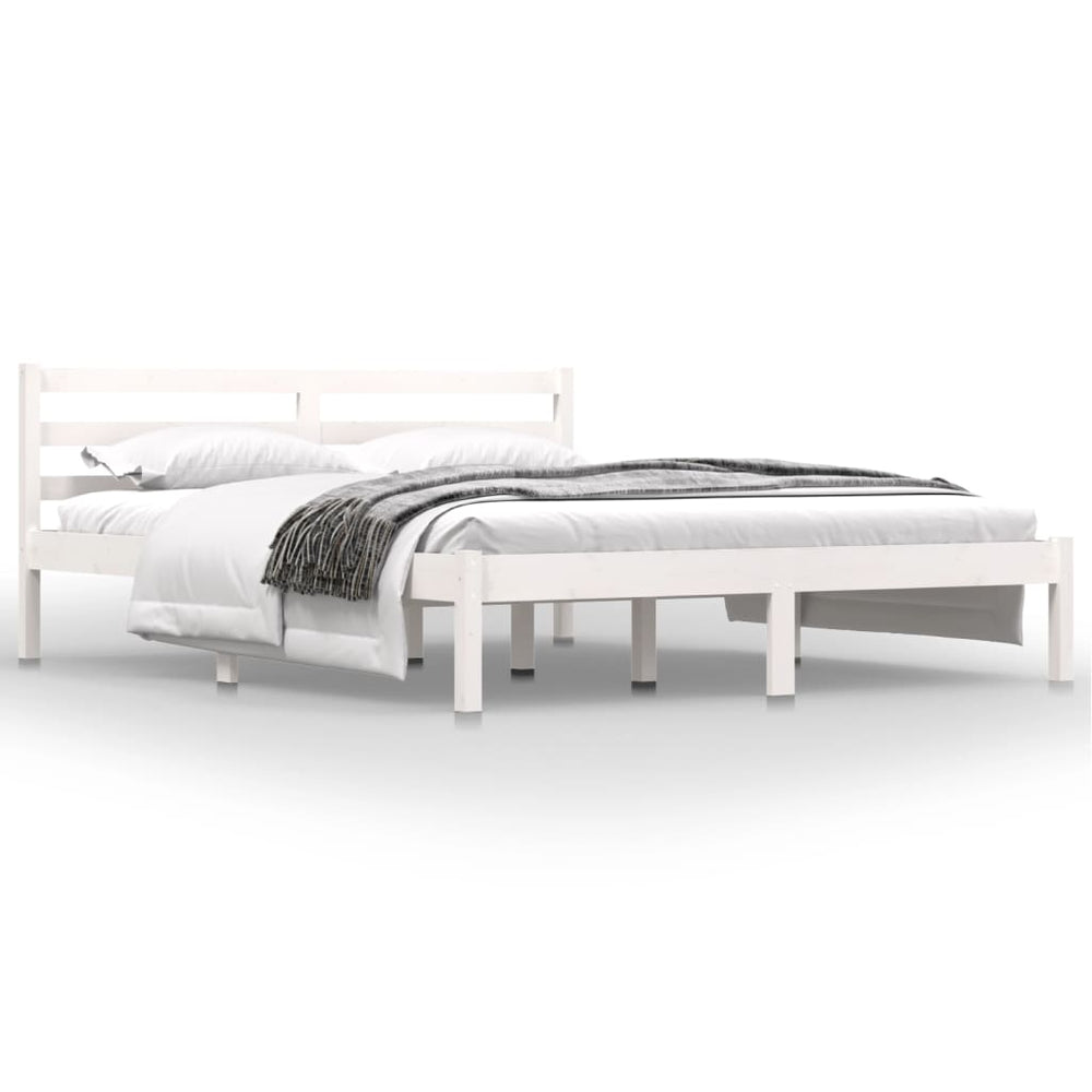 Bed Frame without Mattress White 150x200 cm