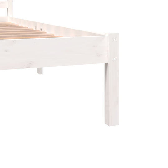 Bed Frame without Mattress White 183x203 cm King