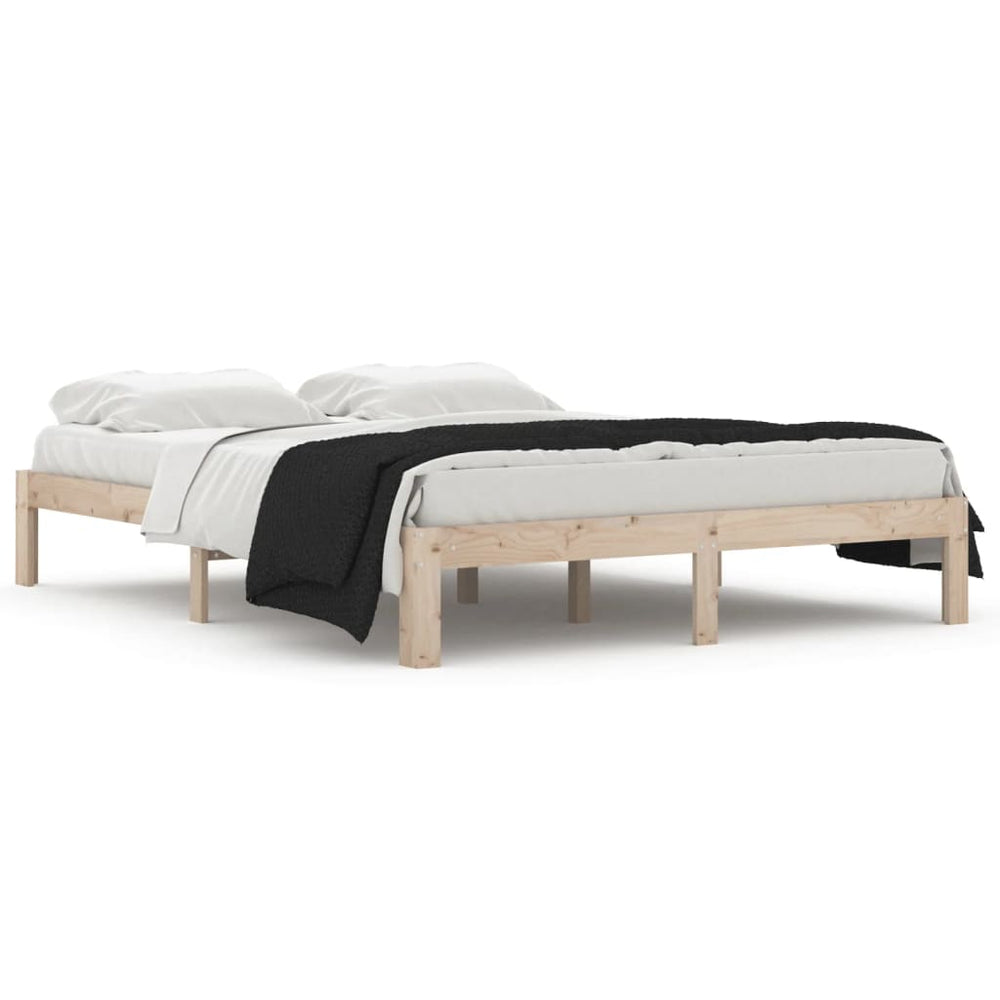 Bed Frame without Mattress Solid Wood 150x200 cm