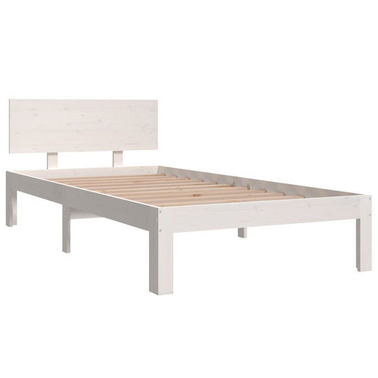 Bed Frame without Mattress White 90x190 cm