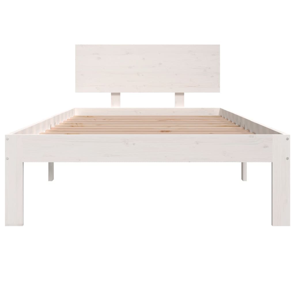 Bed Frame without Mattress White 90x190 cm