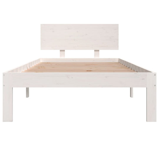 Bed Frame without Mattress White 90x190 cm